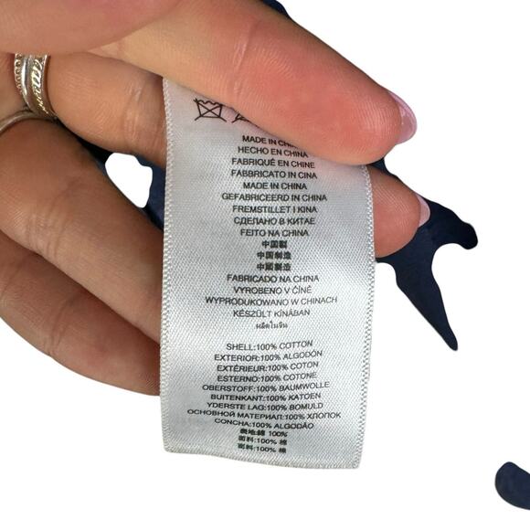 Michael Kors Men's Navy Hooded Toggle Zipper Snap 100% Cotton Jacket Coat - Picture 14 of 16